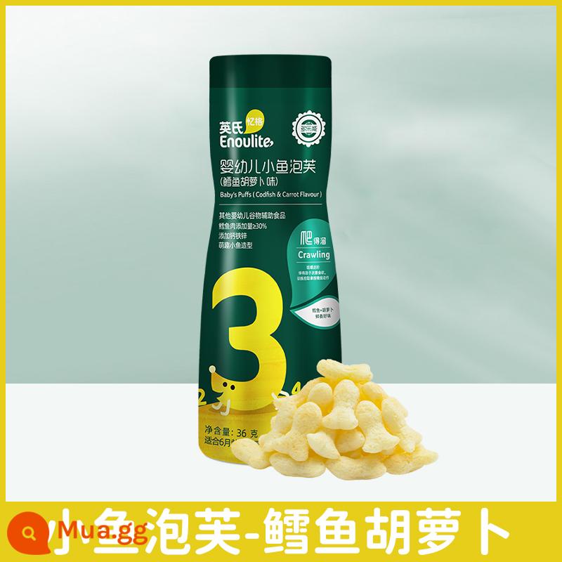 Đồ ăn nhẹ cho bé của Ying cá phồng bé không thêm đường đậu hòa tan cho bé cửa hàng hàng đầu cửa hàng chính thức của Anh - [1 chai] Vị cà rốt cá tuyết