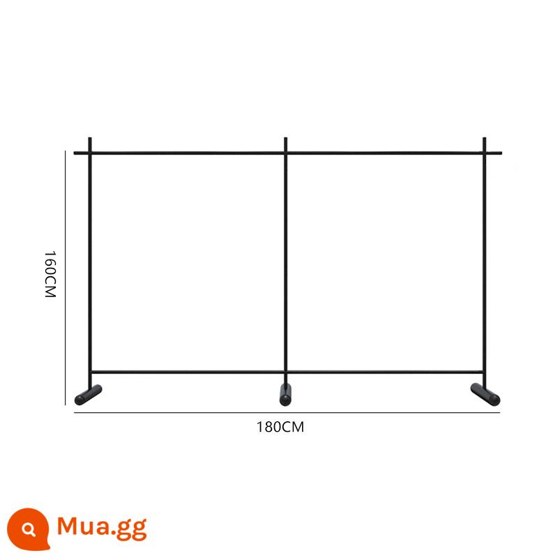 Cửa hàng quần áo màu đen giá treo trưng bày treo sàn Kệ Nakajima cửa hàng quần áo nam và nữ giá thép không gỉ đặc biệt - Chân đế hình trụ màu đen dài 180cm cao 160cm