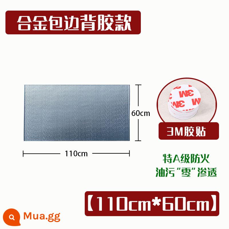 Tấm cách nhiệt tủ lạnh chịu nhiệt độ cao bếp tấm cách nhiệt chống cháy lò bếp vách ngăn chống dầu lò vi sóng tấm chống cháy tấm thảm - Kiểu dáng có viền và dính bằng hợp kim 110 * 60cm