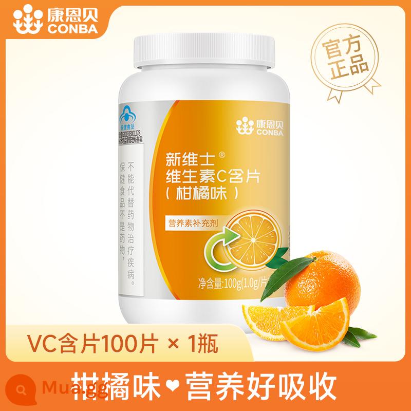 Viên nhai Conba Vitamin C VC100 viên bổ sung vitamin C cho người lớn chính hãng nhóm B VBVE dành cho nam và nữ - VC Citrus 100 viên