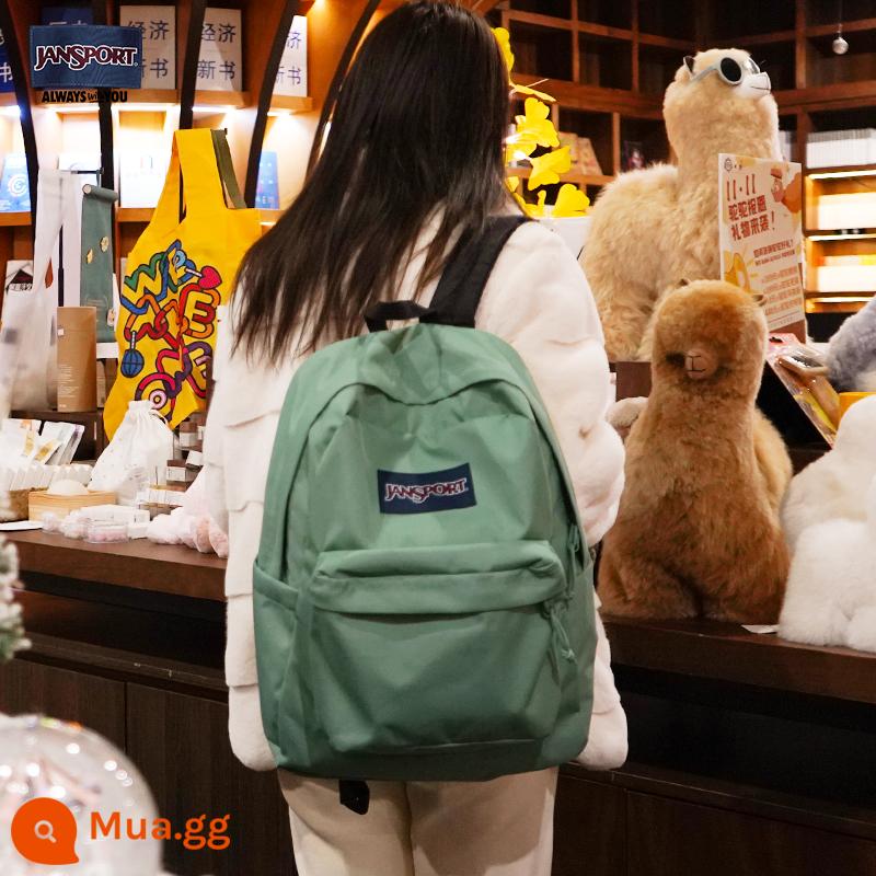 Cửa hàng hàng đầu Jansport 22 năm đàn ông và phụ nữ bùng nổ, gạo và phụ nữ - 4QUE96D màu xanh ô liu (ngăn máy tính + túi bên hông đựng chai nước)