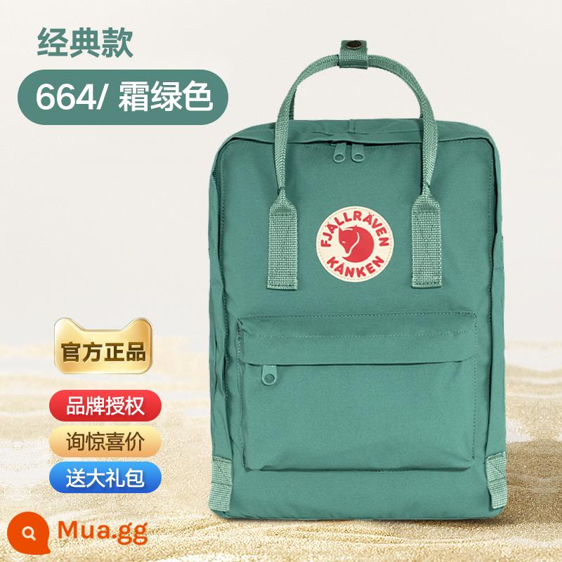 Chính Hãng Fjallraven Thụy Điển Cáo Bắc Cực Balo Nữ Mini Học Sinh Ba Lô Máy Tính Kanken Nam - Xanh 664