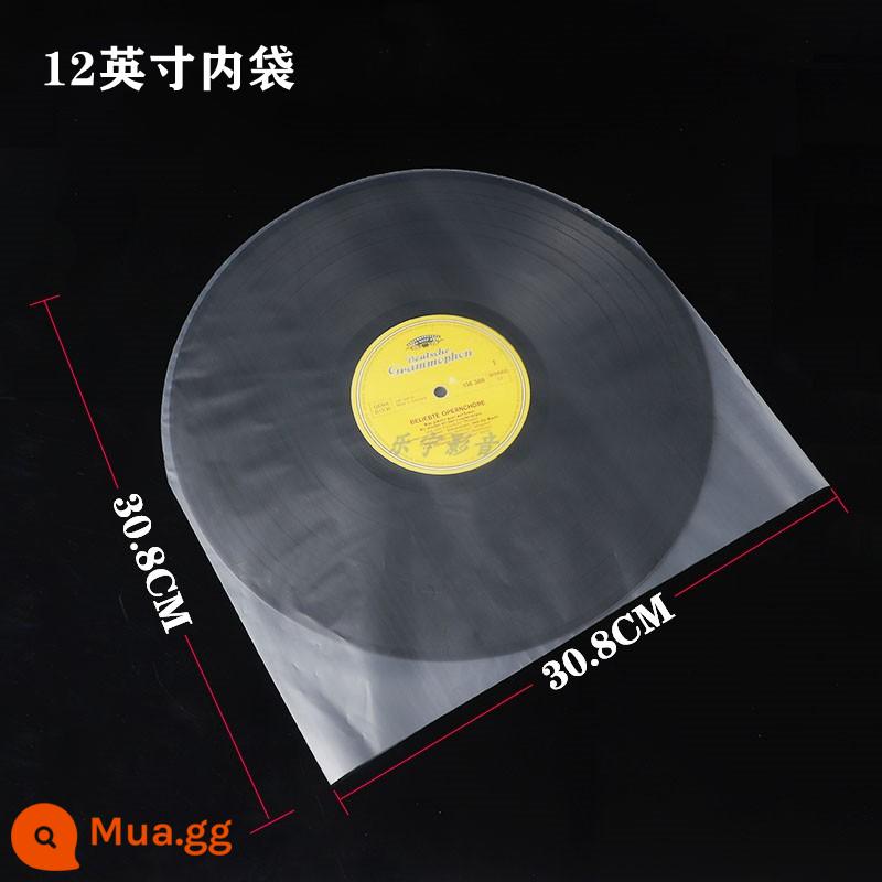 10 lụa vinyl dày bọc vinyl bảo vệ hồ sơ túi bên ngoài LP 12 inch chống bụi tĩnh OPP trong suốt phẳng/dính miệng tự hàn kín - Túi bên trong 12 inch[25 ảnh]