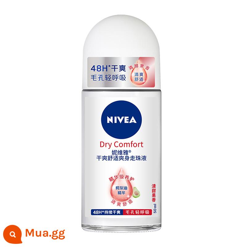 Nivea roll-on liquid antiperspirant dew dành cho nữ lăn nách nam hương thơm lâu nước hoa toàn thân dạng lăn dạng xịt khô hột mồ hôi toàn thân - Khô và thoải mái 50ml (nữ)