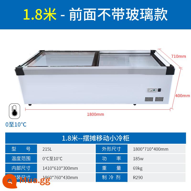 Quầy hàng trưng bày tủ lạnh có thể đóng băng ba bánh xe Fring - 1800*710*400MM