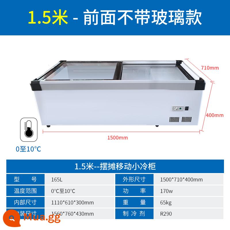 Quầy hàng trưng bày tủ lạnh có thể đóng băng ba bánh xe Fring - 1500*710*400MM