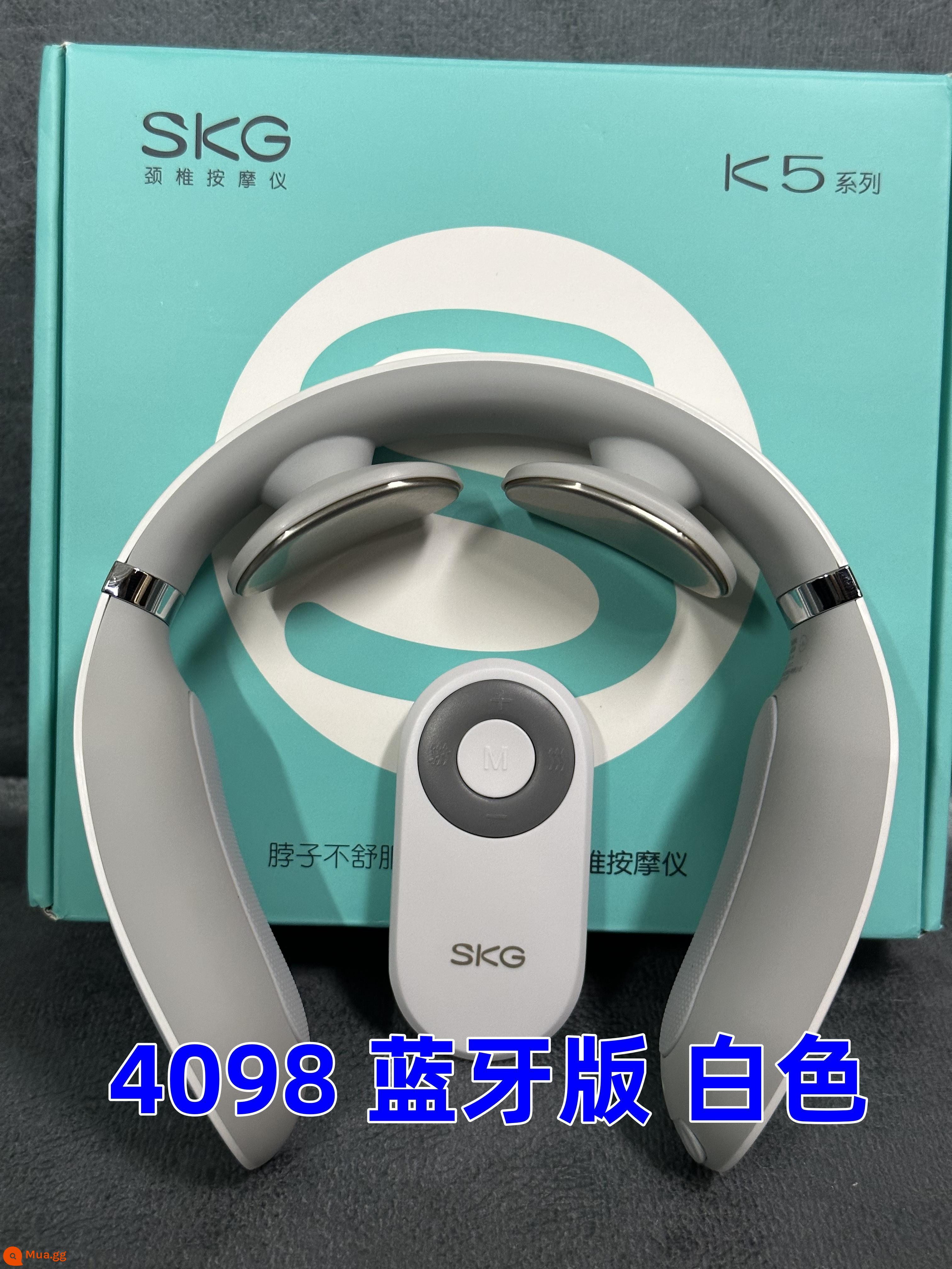 SKG K5-2 Cao Cấp Máy Mát Xa Cổ Tử Cung Ứng Dụng Bluetooth Điều Khiển Thông Minh Bảo Vệ Cổ K5Pro Đèn Đỏ Nhiệt Moxib phỏng Xung - Phiên bản Bluetooth 4098 hoàn toàn mới và nguyên bản màu trắng [bao gồm cả điều khiển từ xa] bao bì màu xanh