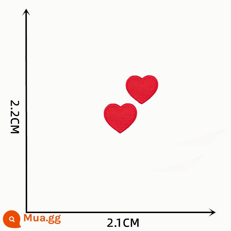 Thời Trang Hoạt Hình Dễ Thương Vải Dán Quần Áo Giày Tự Dính Thêu Lỗ Nhỏ Dán Xuống Áo Sửa Chữa Lỗ Dán Trang Trí - Dưa hấu đỏ tim đỏ 1 đôi