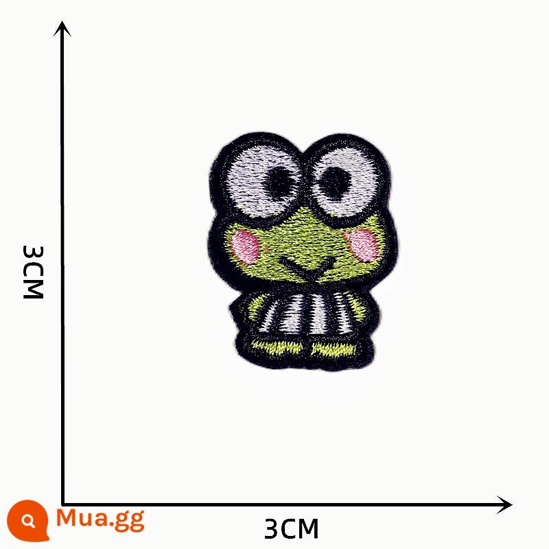 Thời Trang Hoạt Hình Dễ Thương Vải Dán Quần Áo Giày Tự Dính Thêu Lỗ Nhỏ Dán Xuống Áo Sửa Chữa Lỗ Dán Trang Trí - Màu sắc: ếch nhỏ/tự dính
