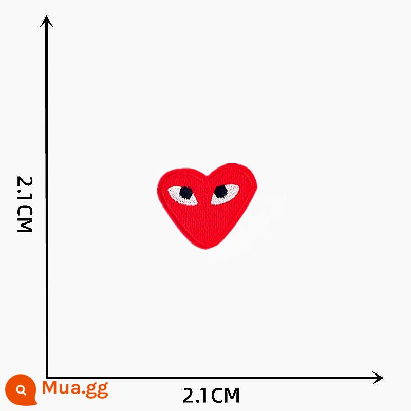 Thời Trang Hoạt Hình Dễ Thương Vải Dán Quần Áo Giày Tự Dính Thêu Lỗ Nhỏ Dán Xuống Áo Sửa Chữa Lỗ Dán Trang Trí - Mắt vàng tình yêu/phong cách tự dính