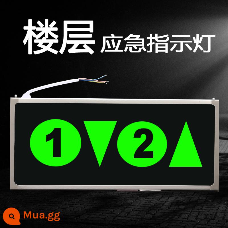 Tiêu chuẩn quốc gia mới cháy khẩn cấp ánh sáng an toàn lối thoát sơ tán ký hiệu tầng ánh sáng kỹ thuật số hiển thị dấu hiệu - 1 xuống 2 lên