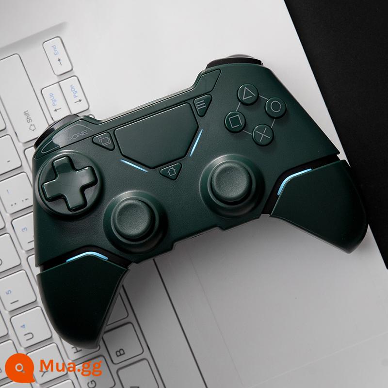 Thích hợp cho bộ điều khiển trò chơi Sony PS4 pro, máy tính bảng hơi nước, điện thoại di động iOS hai người, rung Bluetooth không dây - T1A-xanh đậm (đi kèm cáp dữ liệu và nắp rocker)