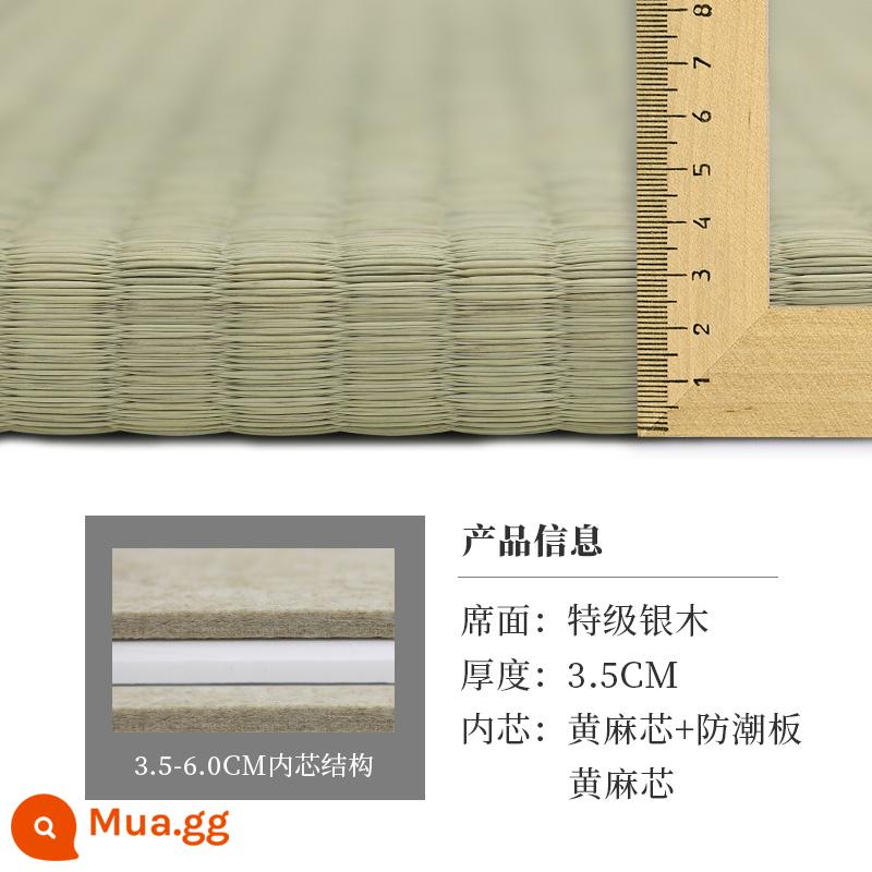 Sơn tatami phong cách Nhật Bản nệm đặt làm nệm tùy chỉnh cọ dừa tatami bạc gỗ bay sưởi ấm cửa sổ kang mat thảm trải sàn - Bánh sandwich lõi đay Nhật Bản dày 3,5cm