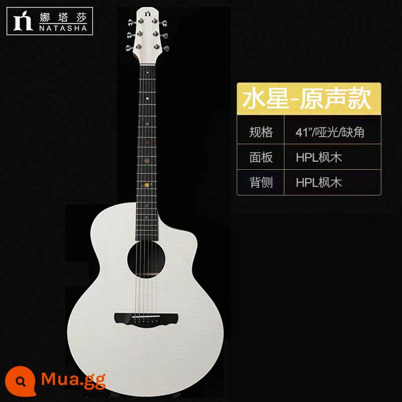 Natasha Natasha Hệ Mặt Trời Sao Thổ Lỗ Đen Thủy Ngân Đàn Guitar Full Đơn Bảng Dân Gian Đen 36 41 Inch Mới Bắt Đầu - Mẫu đàn acoustic 41 inch Mercury