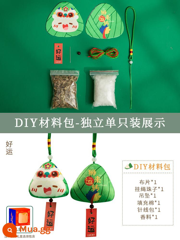 Lễ hội thuyền rồng gói gói handmade tự làm nguyên liệu gói ngải cứu cơm bánh bao thành phẩm mặt dây chuyền gói quà tặng trẻ em - Gói Vật liệu DIY – Chúc may mắn