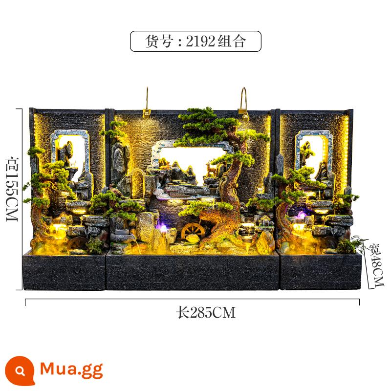 Đồi Rocked và Fountain Water Water Wall Wall - Nhóm tím 2192 285*48*155