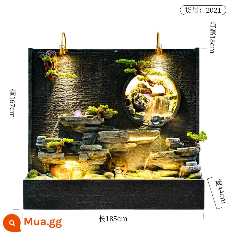 Đồi Rocked và Fountain Water Water Wall Wall - Sương mù 2021 185*44*167CM