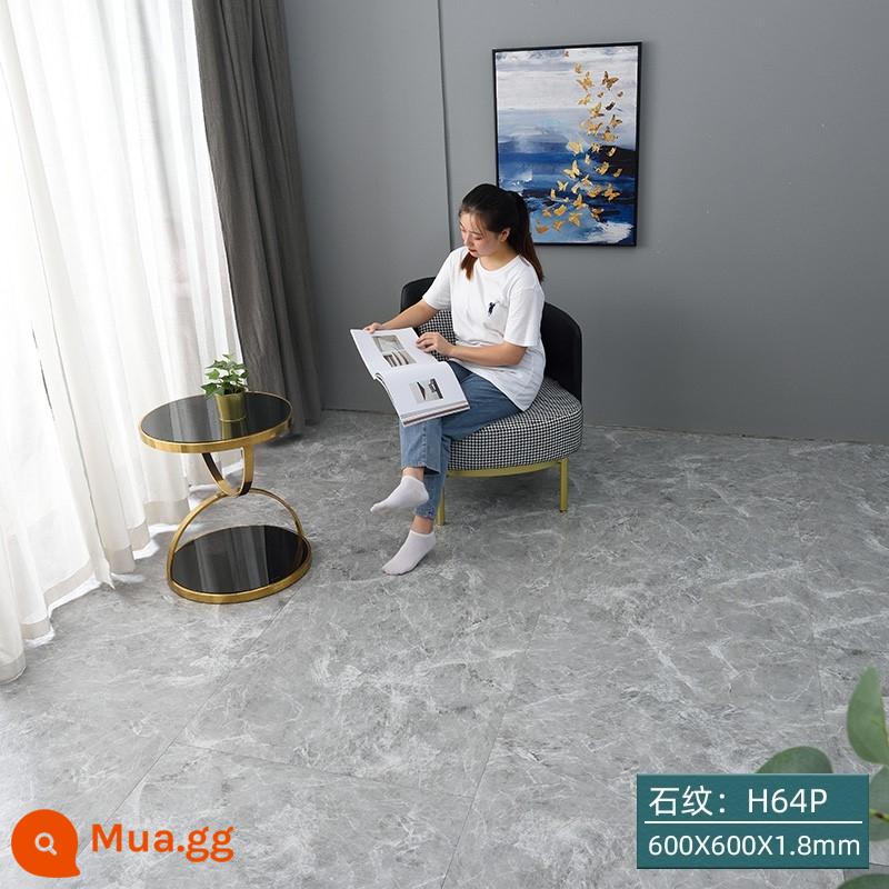 Miếng dán sàn màu xám tự dính đá pvc nhựa ins lưới màu đỏ cải tạo cải tạo giả gạch miếng dán sàn nhựa cũ gạch lát nền tự lắp ráp - H64P dày 1.5mm600X600 giá miếng