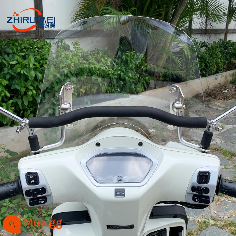 Zhiruimei phù hợp với thanh cân bằng đã sửa đổi của Honda ns125la thanh ngang giá điện thoại di động thanh mở rộng tay vịn cho trẻ em - Cạnh trên NS125LA - đen mờ, đường kính 22mm, độ dày thành 7,8