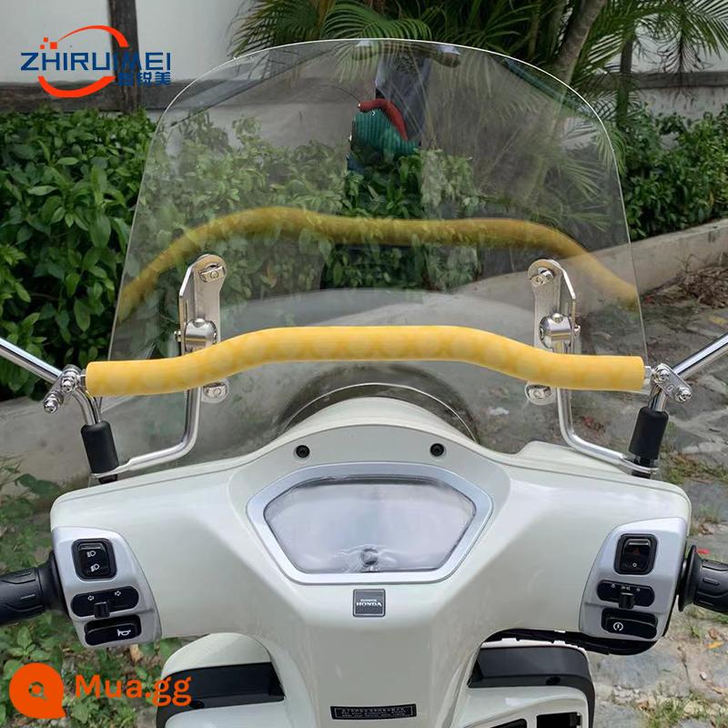 Zhiruimei phù hợp với thanh cân bằng đã sửa đổi của Honda ns125la thanh ngang giá điện thoại di động thanh mở rộng tay vịn cho trẻ em - NS125LA cạnh trên - sọc vàng, đường kính 22mm, độ dày thành 7,8