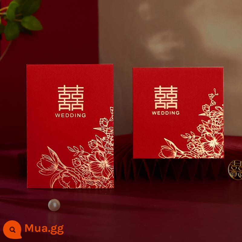 Bao lì xì đặc biệt cho đám cưới, đổi lời, chặn cửa, đính hôn, đón họ hàng, tân hôn, thay lời chúc, quà đáp lễ, đoàn viên đi cùng, gói hạnh phúc nhỏ một trăm tệ - Màu đồng_Hoa mẫu đơn nở rộ