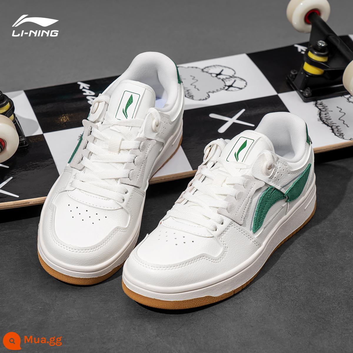 Giày Sneakers Nam Li Ning Thu Đông 2022 Giày Nhỏ Màu Trắng Không Quân Số 1 Cổ Thấp Thời Trang Nam Thoáng Khí Giày Thường - mây trắng/xanh