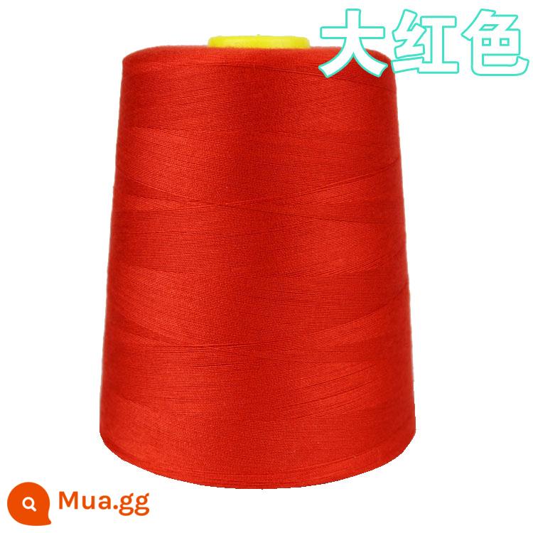 402 đường chỉ may cuộn lớn miễn phí vận chuyển máy may đường chỉ may phẳng đường chỉ chùa sợi đen trắng khoảng 8000 thước sợi polyester chủ đề - đỏ đỏ tươi