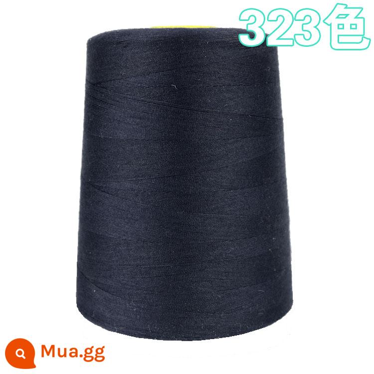 402 đường chỉ may cuộn lớn miễn phí vận chuyển máy may đường chỉ may phẳng đường chỉ chùa sợi đen trắng khoảng 8000 thước sợi polyester chủ đề - Màu xanh hải quân 323