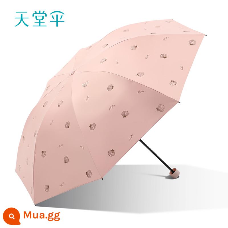 Paradise Umbrella Vinyl Kem chống nắng Chống tia cực tím Dù nhẹ và Dù gấp di động nhỏ dành cho phụ nữ và những ngày mưa cho bé trai - Bột Yamazakura - vỏ ba lớp