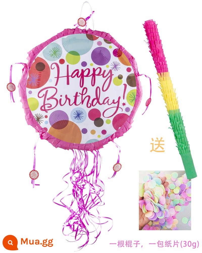 Pinata trẻ em sinh nhật dự tiệc trò chơi đập đường đạo cụ gõ pinata gấp dây kéo - Gấp sinh nhật mùa hè Pinata