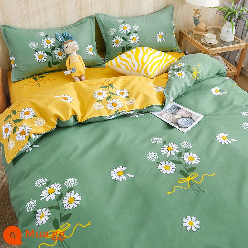 Vỏ chăn đơn mảnh 150x200x230 mùa hè có thể giặt được cotton vỏ chăn không cotton cotton nguyên chất ký túc xá sinh viên chăn đơn - bông cúc nhỏ