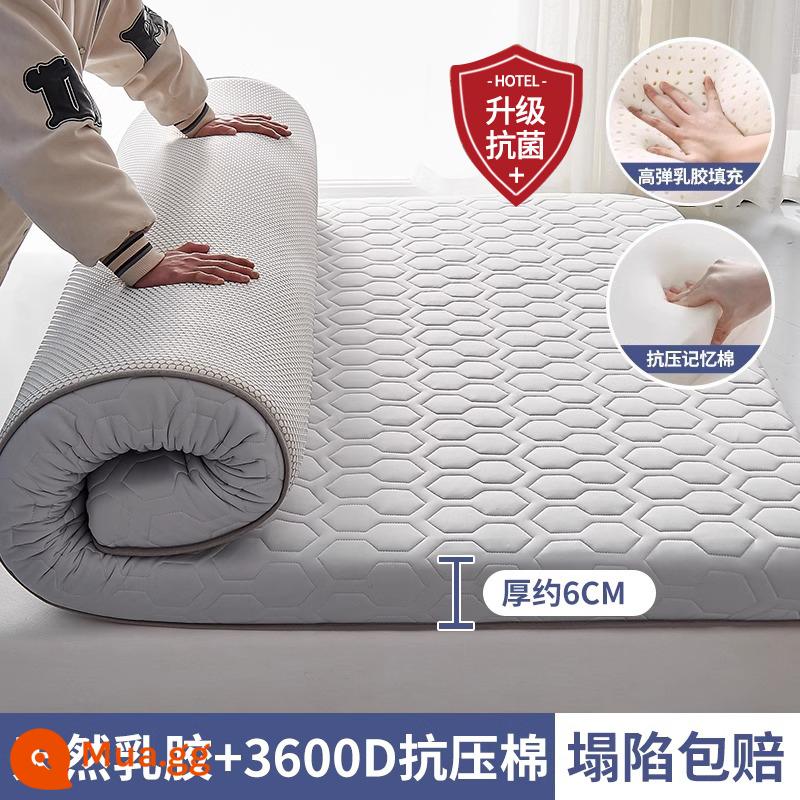 Nệm cao su đệm phòng ngủ nhà xốp nệm ký túc xá sinh viên giường đơn nệm cho thuê đặc biệt tatami - [Phong cách ngủ sâu] Xám ❤ Dày khoảng 6cm [Mủ cao su Thái Lan, kháng khuẩn và chống mạt, đảm bảo xẹp]