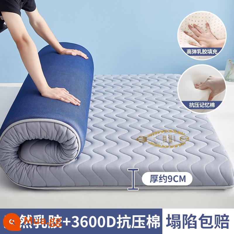 Nệm cao su đệm phòng ngủ nhà xốp nệm ký túc xá sinh viên giường đơn nệm cho thuê đặc biệt tatami - Sọc xám - dày khoảng 9cm [thoải mái và thoáng khí, sử dụng được trong mọi mùa]