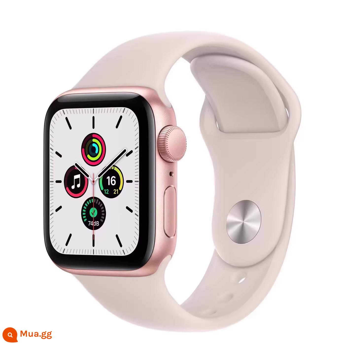 [24 vấn đề miễn lãi] Apple/Apple Apple Watch SE đồng hồ thông minh iwatch đồng hồ điện thoại đa chức năng thể thao dành cho người lớn vòng đeo tay di động iphone dành cho nam và nữ - Vỏ kim loại nhôm vàng 2021 có dây đeo thể thao starlight