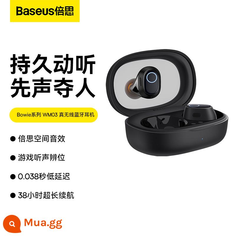 Tai nghe bluetooth Baseus wm03 không dây giảm ồn hiệu ứng âm thanh không gian 2023 game mới nghe âm thanh tranh luận bit thời lượng pin siêu dài - Star Black ◇ Âm thanh nổi không gian ◇ Vị trí nghe ◇ 0,038 giây Độ trễ cực thấp