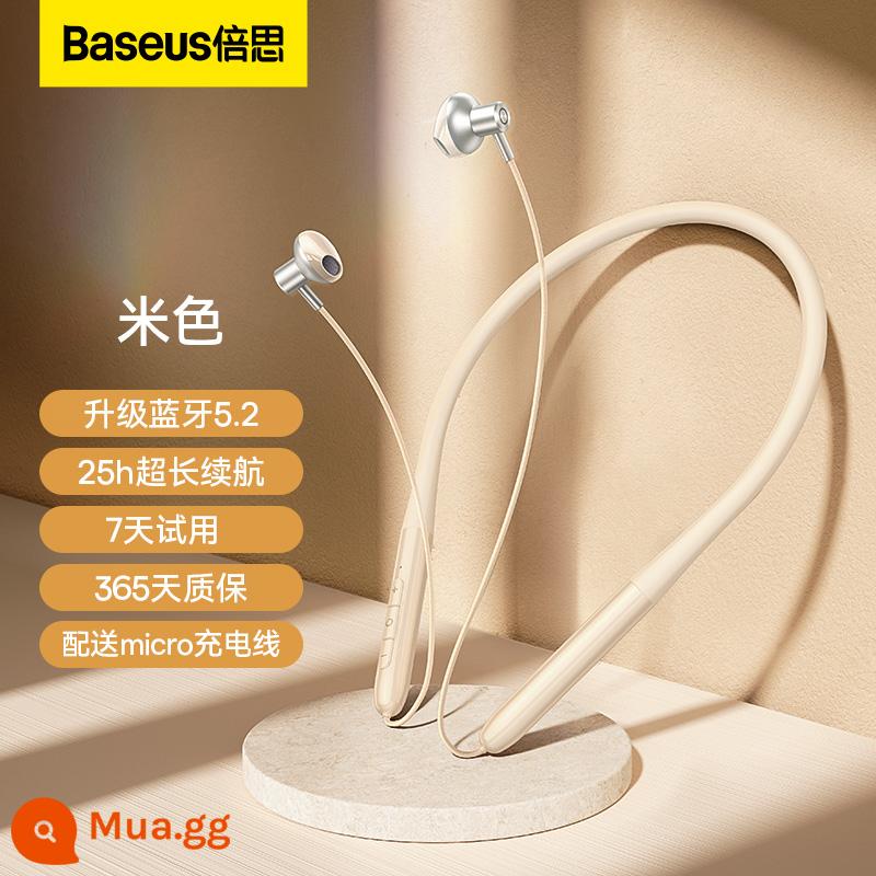 Tai Nghe Bluetooth Baseus P1 In-Ear Không Dây Hai Tai Đeo Cổ Khử Tiếng Ồn Thể Thao Chạy Bộ Tuổi Thọ Pin Cực Dài Treo Cổ 5.2 Hút Nam Châm Mẫu Mới 2022 Áp Dụng Cho Điện Thoại Apple Huawei Xiaomi - [Mẫu tiêu chuẩn] Màu trắng nhạt √ Chất lượng âm thanh nguyên bản √ Thời lượng pin 25 giờ √ Chế độ thể thao điện tử 0,06 giây