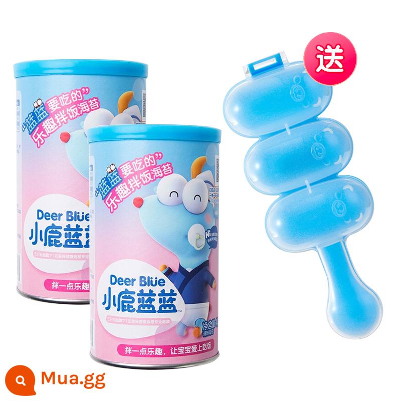 Bibimbap Baby Blue, Rong biển cắt nhỏ, Gia vị cơm trộn, Đồ ăn nhẹ cho trẻ em (Công thức nấu ăn miễn phí cho trẻ sơ sinh không có chất phụ gia, không bổ sung thực phẩm) - 2 lon bibimbap và rong biển [bao gồm 1 bình lắc]