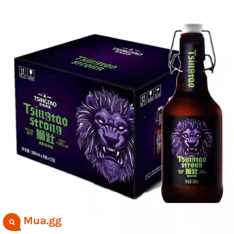 Bia Tsingtao Lion Strong Amber Lager 380ml * 12 chai cao cấp 16,8 độ Dengzhou Road đặc sản cao lager - Bia Tsingtao Lion Strong Một Hộp Ngày Mới