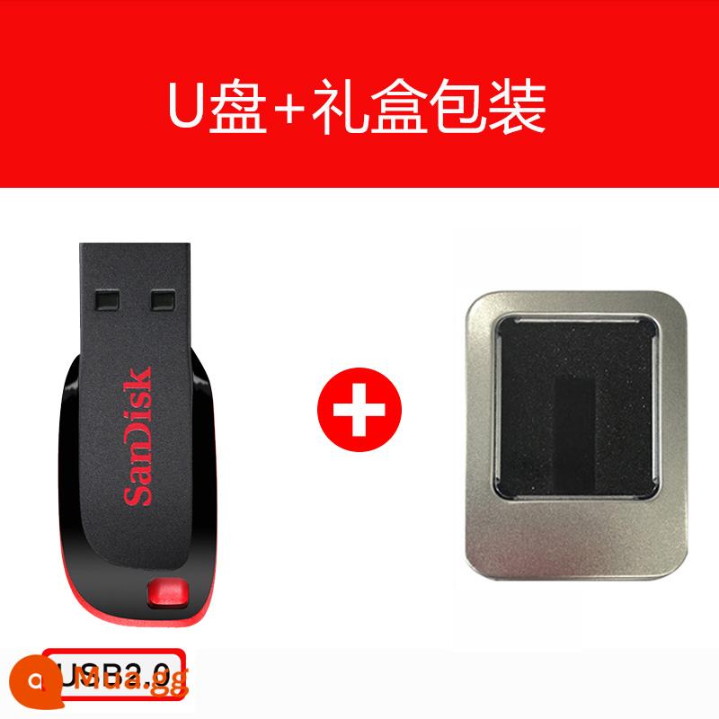 Ổ Đĩa Flash Sandisk 8g16g32g64g128g Xe Mã Hóa Chống Sao Chép Tinh Tế Dịu Dàng Ổ Đĩa Flash USB Cool Blade CZ50 - Đĩa U + bao bì hộp sắt quà tặng