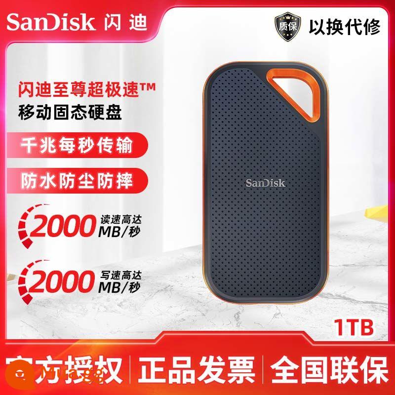 Đĩa SanDisk U 128g đĩa nhớ flash trạng thái rắn CZ880 mã hóa doanh nghiệp ổ đĩa flash kim loại USB3.2 tốc độ cao 256 di động SSD ổ cứng thể rắn macbook Ổ đĩa flash USB trạng thái rắn wtg bên ngoài của Apple - Ổ cứng di động thể rắn E81 1T (đọc 2000MB/S) [tặng gói ổ cứng + đầu nối TYPEC]