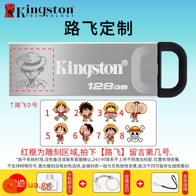 Ổ USB Kingston 128G Điện Thoại Di Động Máy Tính Ô Tô Dung Lượng Lớn Typec Flagship Chính Hãng DTKN Store Ổ USB Flash Chính Hãng - DTKN/128G+[Ruft Customization]/Quý khách vui lòng để lại tin nhắn kèm số Ruef cần khắc