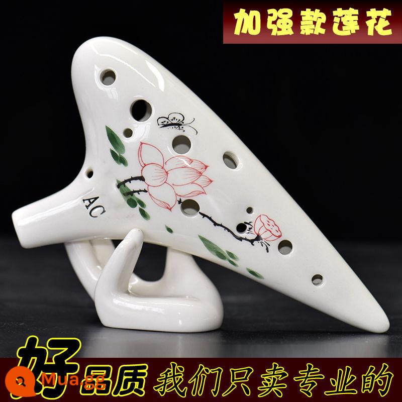 Ocarina 12 lỗ đơn giản dành cho người mới bắt đầu 12 lỗ ac alto C chuyên nghiệp 6 Nhạc cụ học sinh sáo Taoshan 46 - Lotus [người mới bắt đầu được củng cố] với túi dây buộc hướng dẫn