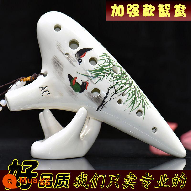 Ocarina 12 lỗ đơn giản dành cho người mới bắt đầu 12 lỗ ac alto C chuyên nghiệp 6 Nhạc cụ học sinh sáo Taoshan 46 - Yuanyang [Nâng cao cho người mới bắt đầu] với túi dây buộc hướng dẫn