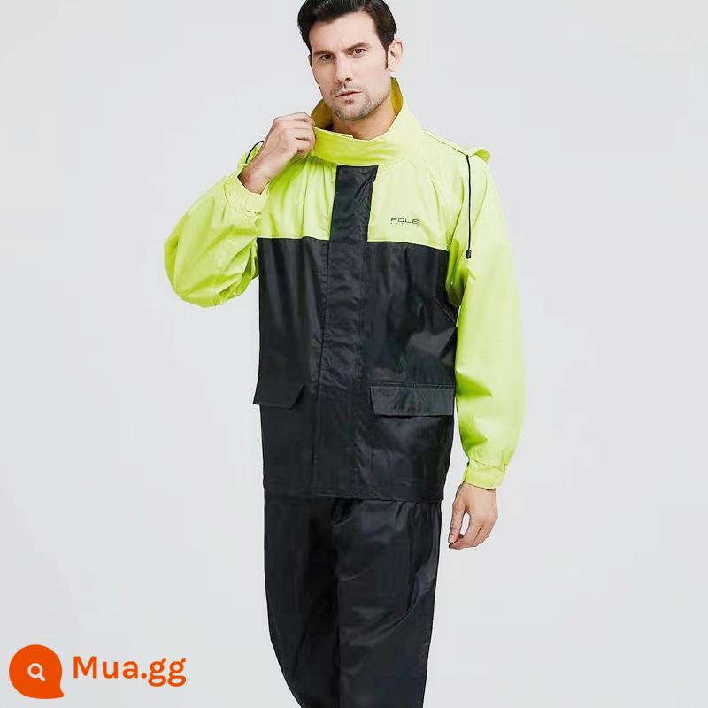 CỰC đầu máy áo mưa mưa quần phù hợp với cơ thể duy nhất chống bão xe điện poncho đầu máy xe lửa cưỡi hiệp sĩ nam - áo mưa 803 xanh đen