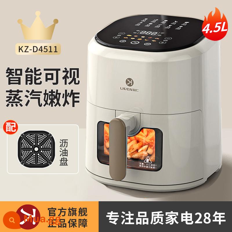 LIREN AIR FRIED POT LIBETIAN PHỤ HUYNH 2022 NỀN TẢNG MỚI Đa chức năng đa năng lớn - [Hot Style] 4.5L + Cửa sổ trực quan + Cuộc hẹn 24 giờ + Màn hình màu thông minh