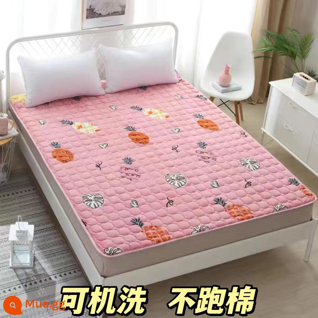 Dày flannel nệm nhà đôi tatami mat ký túc xá sinh viên giường đơn sàn nệm chăn - Dứa [Flannel]