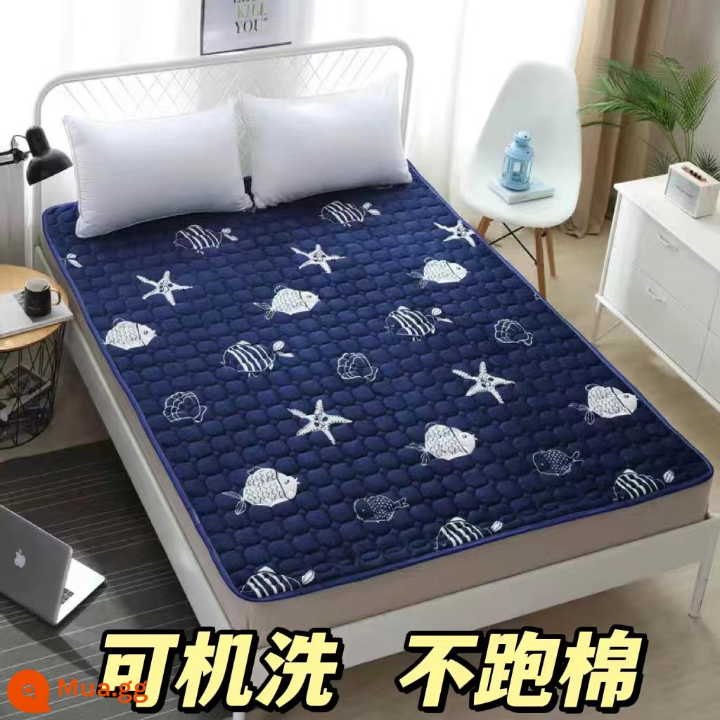 Dày flannel nệm nhà đôi tatami mat ký túc xá sinh viên giường đơn sàn nệm chăn - Thế giới dưới nước tối tăm [Flannel