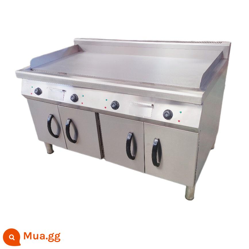 Tầng teppanyaki ngọn lửa tự động bằng gas có chân vỉ nướng điện thẳng đứng Chảo hành lá thương mại - Phiên bản tùy chỉnh mạ Chrome