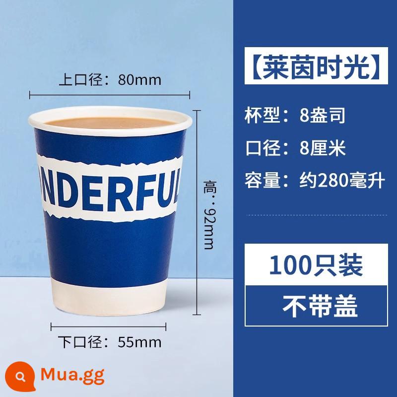 Cốc cà phê, cốc trà sữa dùng một lần, cốc sữa đậu nành, thương mại có nắp, cốc uống nước nóng đóng gói mang đi hộ gia đình, cốc giấy, tùy chỉnh - Rhine Extra Thick [280ml] 100 miếng