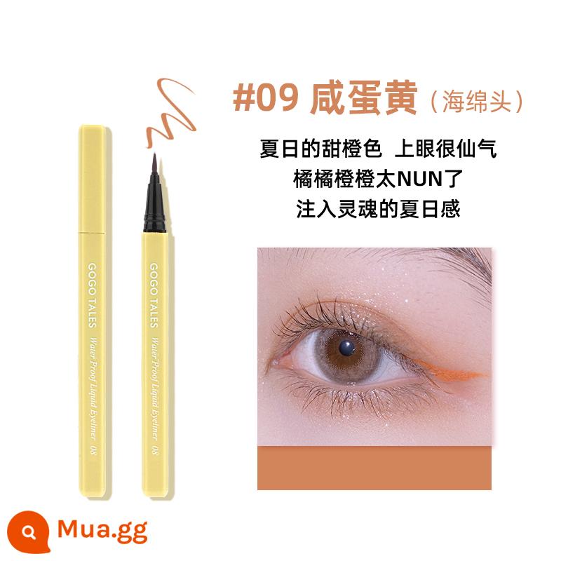 gogotales gogo dance color eyeliner người mới bắt đầu nâu trắng không dễ lem đầu lông mềm không thấm nước - 09#Lòng đỏ trứng muối